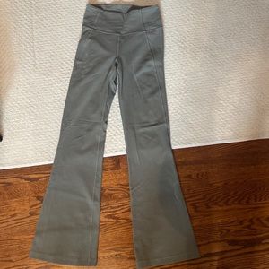 Lululemon Green Flare yoga pants green size 6